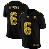 Nike Browns 6 Baker Mayfield Black Leopard Vapor Untouchable Limited Jersey Dyin,baseball caps,new era cap wholesale,wholesale hats